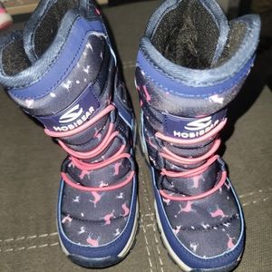 Hobibear Girl Snow Boots Winter Waterproof Slip Resistant Cold Weather (Toddler)